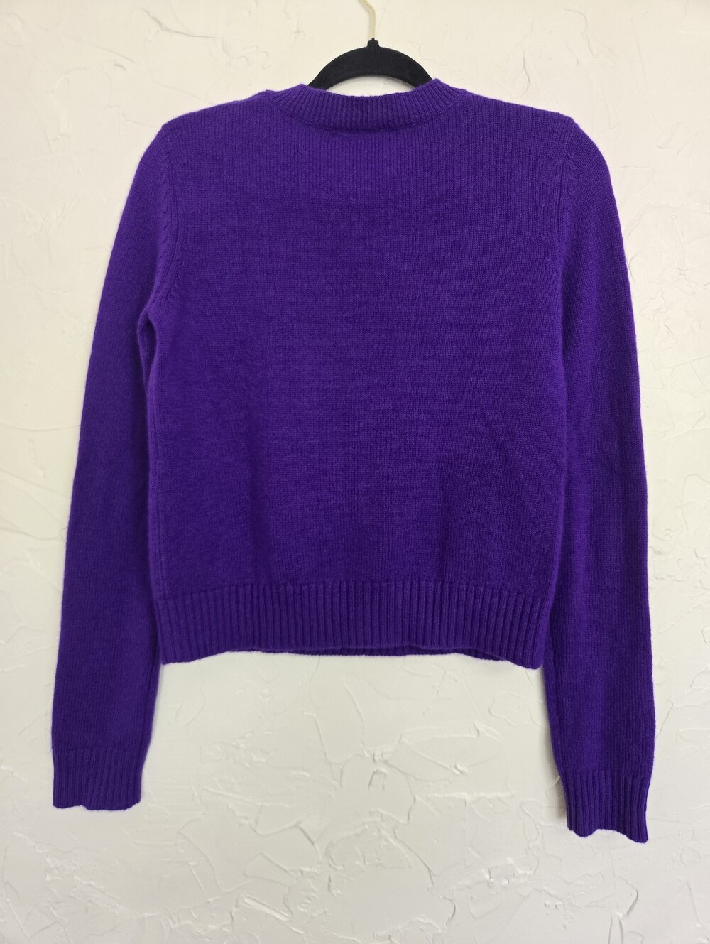 Lisa Yang Cashmere Bright Purple Crewneck Sweater, XS - Picture 6 of 9